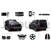 BODY KIT for JETOUR T2 TRAVELLER 2024+ FORZA PERFORMANCE custom fit Defender Style
Set includes:

Front Grille
LED Headlights
Roof Light Bar
Side Ladder
Tool Box Iron Bracket
Forged Wheels Rims
Roof Spoiler
Tail Lights
Material: Plastic

NOTE: Professional installation is required.
