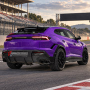 BODY KIT for Lamborghini Urus SE Performante 2026+
Set includes:

Front Lip
Front Bumper Air Vent Covers
Hood Bonnet
Fender Flares
Side Fender Vents
Side Skirts
Roof Spoiler
Ducktail Spoiler
Rear Bumper Fins
Rear Diffuser
Material: Plastic

NOTE: Professional installation is required.