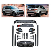 BODY KIT for Land Rover Discovery 5 2017 - 2020
Set includes:

Front Lip
Front Bumper Assembly
Front Grille
Side Mirror Covers
Side Skirts
Material: Plastic

NOTE: Professional installation is required.