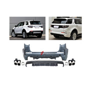 BODY KIT for Land Rover Discovery Sport 2016 - 2024
Set includes:

Rear Bumper Assembly
Rear Diffuser
Exhaust Tips
Material: Plastic

NOTE: Professional installation is required.