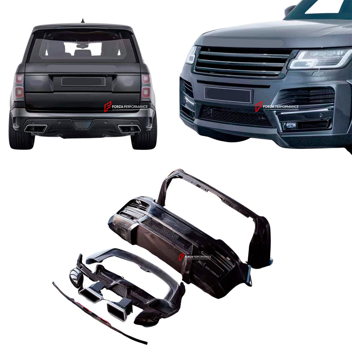 BODY KIT FOR LAND ROVER RANGE ROVER L405 FACELIFT 2017 - 2021

Set includes:

Front Bumper
Mirror Covers
Rear Roof Spoiler (with LED Lights)
Rear Bumper
Rear Diffuser
Exhaust Tips

Material: Plastic + Carbon

Note: Professional installation is required.

Payment ►
Visa

Mastercard

PayPal with a credit card (add 4.4% at checkout)
Payoneer
Cryptocurrency
Shipment ►
By express DHL/UPS/TNT/FedEx
To the local international airport
Special line by air
Special line by the sea
To Europe and the UK by train

Please
