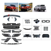BODY KIT for Land Rover Range Rover Sport 2014 - 2017
Set includes:

Front Grille
Front Headlights
Front Fender Vents
Side Skirts
Rear Spoiler Wing
Rear Diffuser
Material: Plastic

NOTE: Professional installation is required.