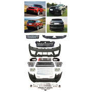 BODY KIT for Land Rover Range Rover Sport 2014 - 2017
Set includes:

Front Lip
Front Bumper Assembly
Front Grille
License Plate
Rear Bumper Assembly
Rear Diffuser
Exhaust Tips
Material: Plastic

NOTE: Professional installation is required.