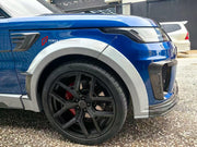 BODY KIT for LAND ROVER RANGE ROVER SPORT SVR L494 FACELIFT 2017 - 2022 FORZA PERFORMANCE custom fit Mansory Style

Set includes:
Front Bumper Air Vent Covers
Front Grille
Side Fender Vents
Fender Flares
Side Skirts
Roof Spoiler
Rear Window Air Vent Trims
Rear Bumper Fins
Rear Diffuser

Material: Plastic

NOTE: Professional installation is required.