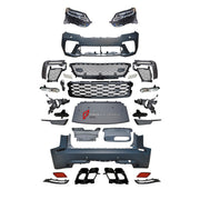 BODY KIT for Land Rover Range Rover Velar 2017 - 2024
Set includes:

Front Lip
Front Bumper Assembly
Front Grille
Rear Bumper Assembly
Rear Diffuser
Exhaust Tips
Material: Plastic

NOTE: Professional installation is required.