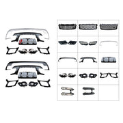 BODY KIT for Land Rover Range Rover Velar 2017+
Set includes:

Front Bumper Assembly
Front Grille
Rear Bumper Assembly
Rear Diffuser
Exhaust Tips
Material: Plastic

NOTE: Professional installation is required.