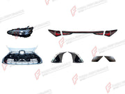 BODY KIT for LEXUS ES200 FACELIFT 2025+

Set includes:
Front Grille
Headlights
Fog Lights Covers
Tail Lights

Material: Plastic

NOTE: Professional installation is required.