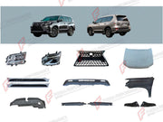BODY KIT for LEXUS GX460 J150 FACELIFT 2020 - 2023

Set includes:
Front Bumper
Front Grille
Headlights
Hood Bonnet
Fenders
Side Steps

Material: Plastic

NOTE: Professional installation is required.