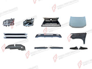 BODY KIT for LEXUS GX460 J150 FACELIFT 2020 - 2023

Set includes:
Front Bumper
Front Grille
Headlights
Hood Bonnet
Fenders
Side Steps

Material: Plastic

NOTE: Professional installation is required.