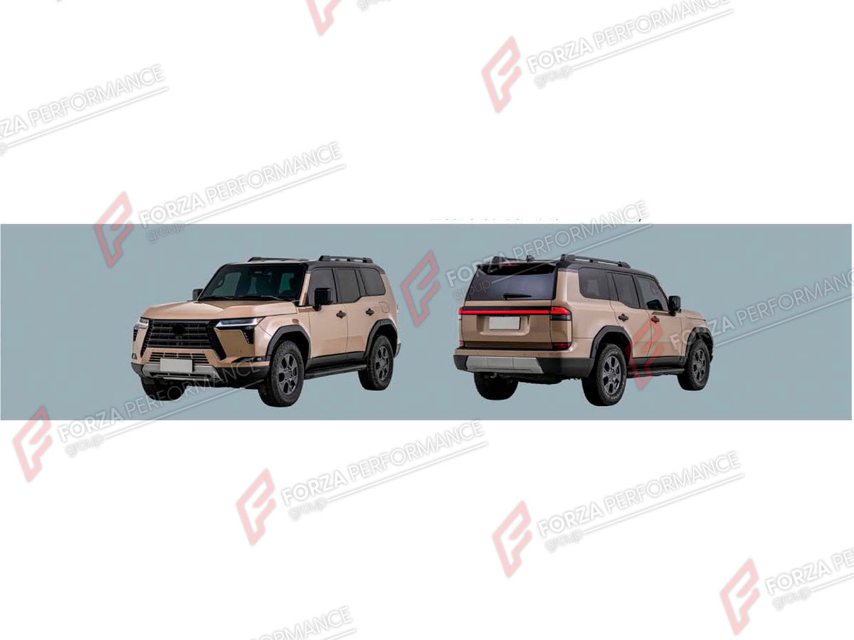 BODY KIT for LEXUS GX550 J250 2023+

Set includes:
Front Bumper
Front Grille
Fog Lights
License Plate

Material: Plastic

NOTE: Professional installation is required.