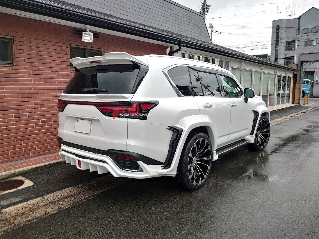 BODY KIT for LEXUS LX600 2021+


Set includes:
Front Lip + LED Lamps
Rear Bumper
Fender Flares
Rear Diffuser
Rear Roof Spoiler
Rear Spoiler
Exhaust Tips

Material: Plastic

NOTE: Professional installation is required.

Payment ►
Visa

Mastercard

PayPal with a credit card (add 4.4% at checkout)
Payoneer
Cryptocurrency
Shipment ►
By express DHL/UPS/TNT/FedEx
To the local international airport
Special line by air
Special line by the sea
To Europe and the UK by train

Please let us know which shipping option y