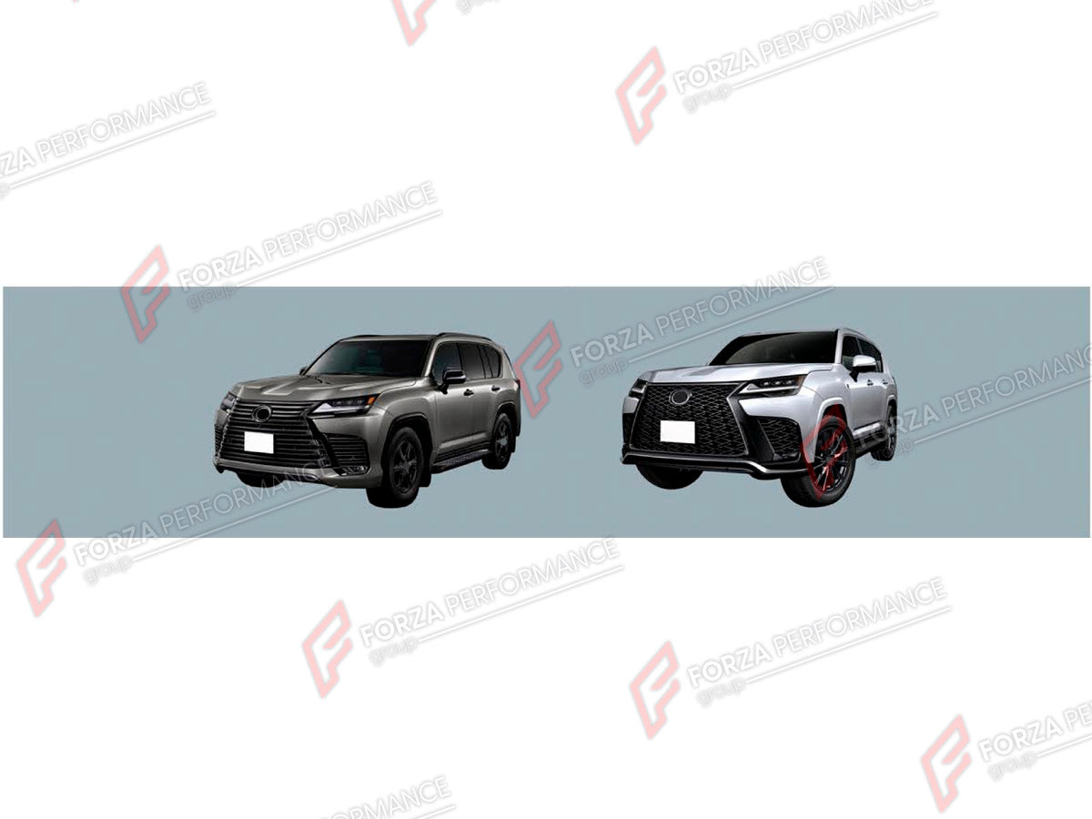 BODY KIT for LEXUS LX600 J300 2021+

Set includes:
Front Bumper Assembly
Headlights
Fog Lights
Tail Lights
Mud Flaps

Material: Plastic

NOTE: Professional installation is required.