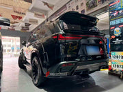 BODY KIT for LEXUS LX600 J300 2022+

Set includes:

Front Lip
Front Fender Flares
Rear Fender Flares
Rear Diffuser

Material: Plastic

Note: Professional installation is required.
