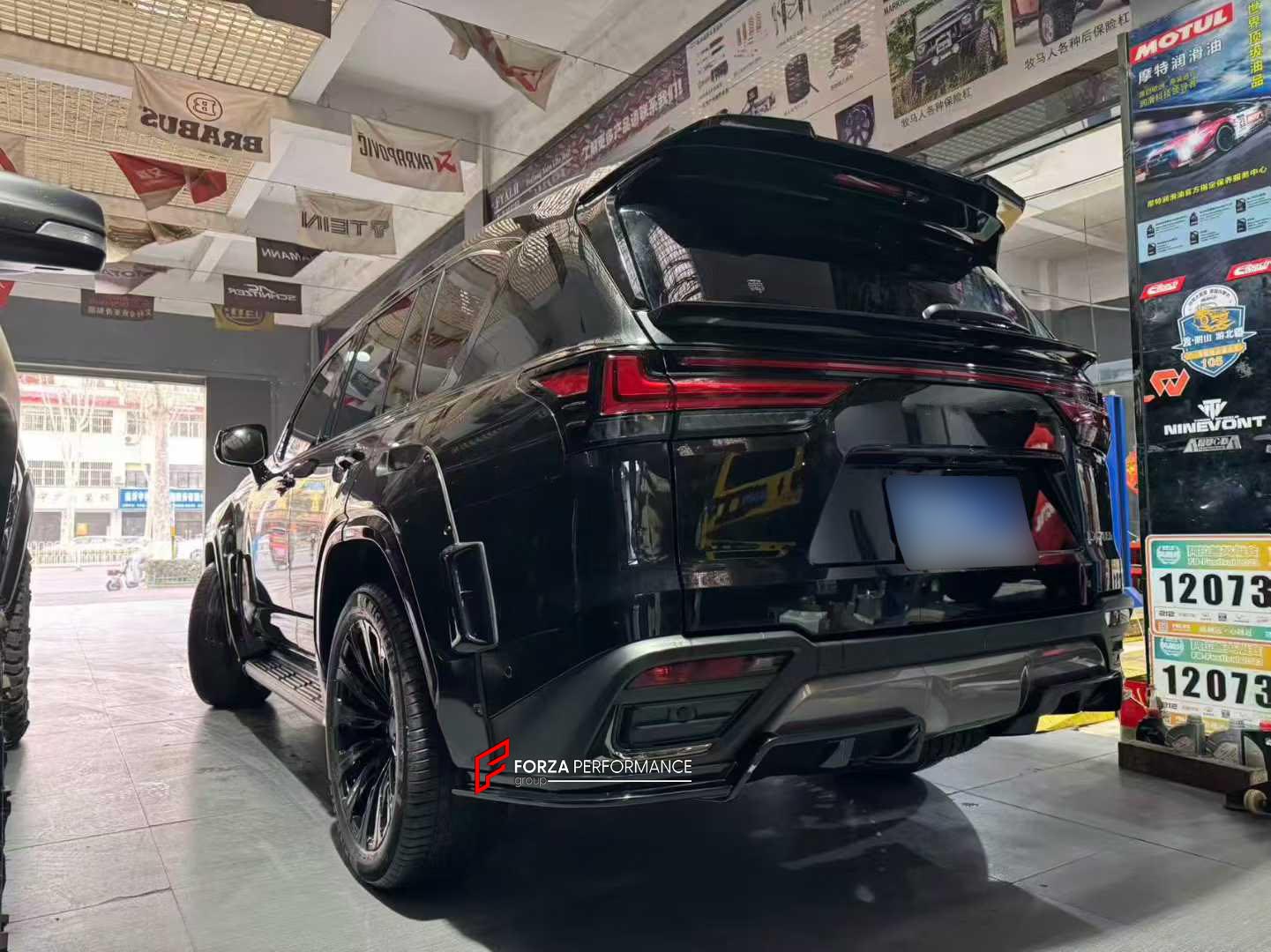 BODY KIT for LEXUS LX600 J300 2022+

Set includes:

Front Lip
Front Fender Flares
Rear Fender Flares
Rear Diffuser

Material: Plastic

Note: Professional installation is required.