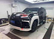 BODY KIT for LEXUS LX600 J300 2022+

Set includes:

Front Lip
Front Fender Flares
Rear Fender Flares
Rear Diffuser

Material: Plastic

Note: Professional installation is required.