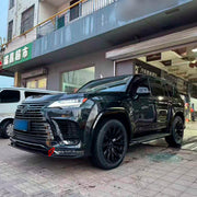 BODY KIT for LEXUS LX600 J300 2022+

Set includes:

Front Lip
Front Fender Flares
Rear Fender Flares
Rear Diffuser

Material: Plastic

Note: Professional installation is required.