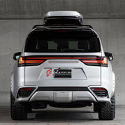 BODY KIT for LEXUS LX600 LX700 J300 2021+ FORZA PERFORMANCE custom fit Artisan Style

Set includes:
Front Lip
Front Bumper Air Vent Covers
Fender Flares
Roof Spoiler
Ducktail Spoiler
Rear Diffuser

Material: Plastic

NOTE: Professional installation is required.