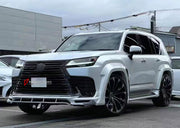 BODY KIT for LEXUS LX600 LX700 J300 2021+ FORZA PERFORMANCE custom fit WALD Style

Set includes:
Front Lip
Front Bumper Air Vent Covers
Fender Flares
Roof Spoiler
Ducktail Spoiler
Rear Diffuser

Material: Plastic

NOTE: Professional installation is required.