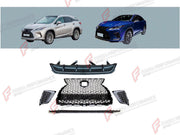 BODY KIT for LEXUS RX300 AL20 FACELIFT 2019 - 2023 FORZA PERFORMANCE custom fit Sport Style

Set includes:
Front Lip
Front Grille
Rear Diffuser

Material: Plastic

NOTE: Professional installation is required.