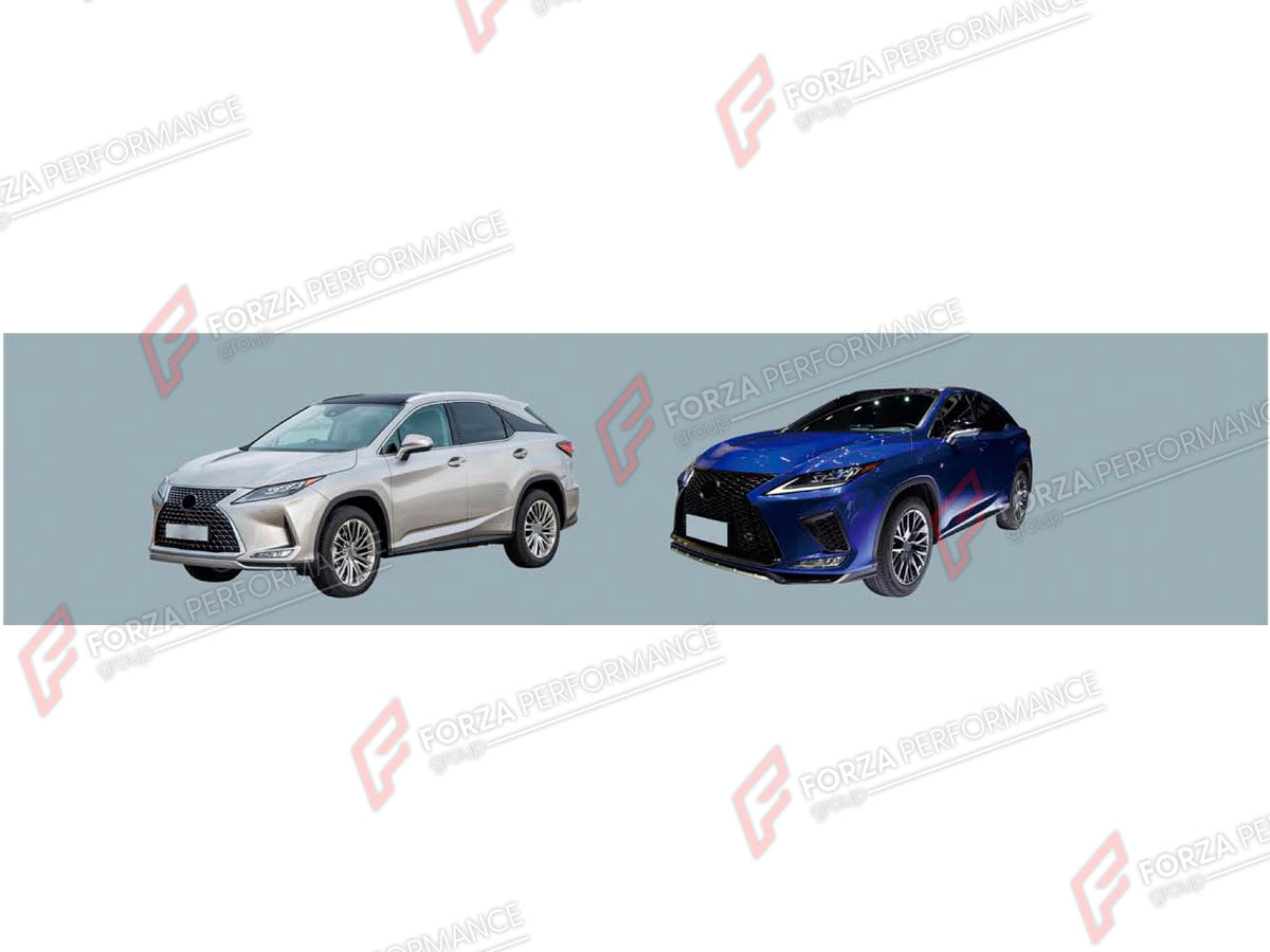BODY KIT for LEXUS RX300 AL20 FACELIFT 2019 - 2023 FORZA PERFORMANCE custom fit Sport Style

Set includes:
Front Lip
Front Grille
Rear Diffuser

Material: Plastic

NOTE: Professional installation is required.