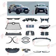 BODY KIT for LEXUS RX350 AL30 2022+ FORZA PERFORMANCE custom fit F-Sport Style

Set includes:
Front Lip
Front Bumper
Front Grille
Headlights
Fog Lights Covers
License Plate
Front Fender Flares
Rear Fender Flares

Material: Plastic

NOTE: Professional installation is required.