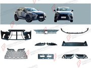 BODY KIT for LEXUS RX350 AL30 2022+ FORZA PERFORMANCE custom fit OEM Style

Set includes:
Front Lip
Front Bumper
Front Grille
Headlight Covers
Fog Lights Covers
License Plate

Material: Plastic

NOTE: Professional installation is required.