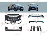 BODY KIT for LEXUS RX350 AL30 2022+ FORZA PERFORMANCE custom fit OEM Style

Set includes:
Front Lip
Front Bumper Assembly
Rear Bumper Assembly
Rear Diffuser

Material: Plastic

NOTE: Professional installation is required.