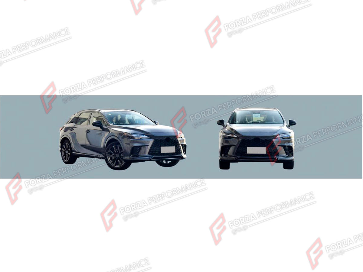 BODY KIT for LEXUS RX350 AL30 2022+ FORZA PERFORMANCE custom fit OEM Style

Set includes:
Front Lip
Front Bumper Assembly
Rear Bumper Assembly
Rear Diffuser

Material: Plastic

NOTE: Professional installation is required.