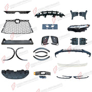 BODY KIT for LEXUS RX350 AL30 2022+ FORZA PERFORMANCE custom fit F-Sport Style

Set includes:
Front Lip
Front Bumper
Front Grille
Headlights
Fog Lights Covers
License Plate
Front Fender Flares
Rear Fender Flares

Material: Plastic

NOTE: Professional installation is required.