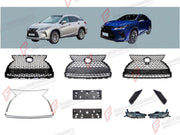 BODY KIT for LEXUS RX450 AL20 FACELIFT 2019 - 2023 FORZA PERFORMANCE custom fit F-Sport Style

Set includes:
Front Grille
Fog Lights
License Plate

Material: Plastic

NOTE: Professional installation is required.