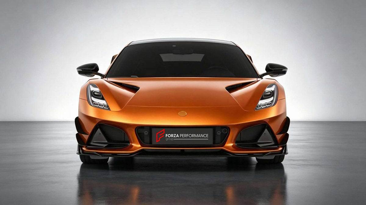 BODY KIT for LOTUS EMIRA 2022+

Set includes:
Front Lip
Front Bumper Canards
Side Skirts
Rear Spoiler Wing
Rear Diffuser

Material: Plastic

NOTE: Professional installation is required.