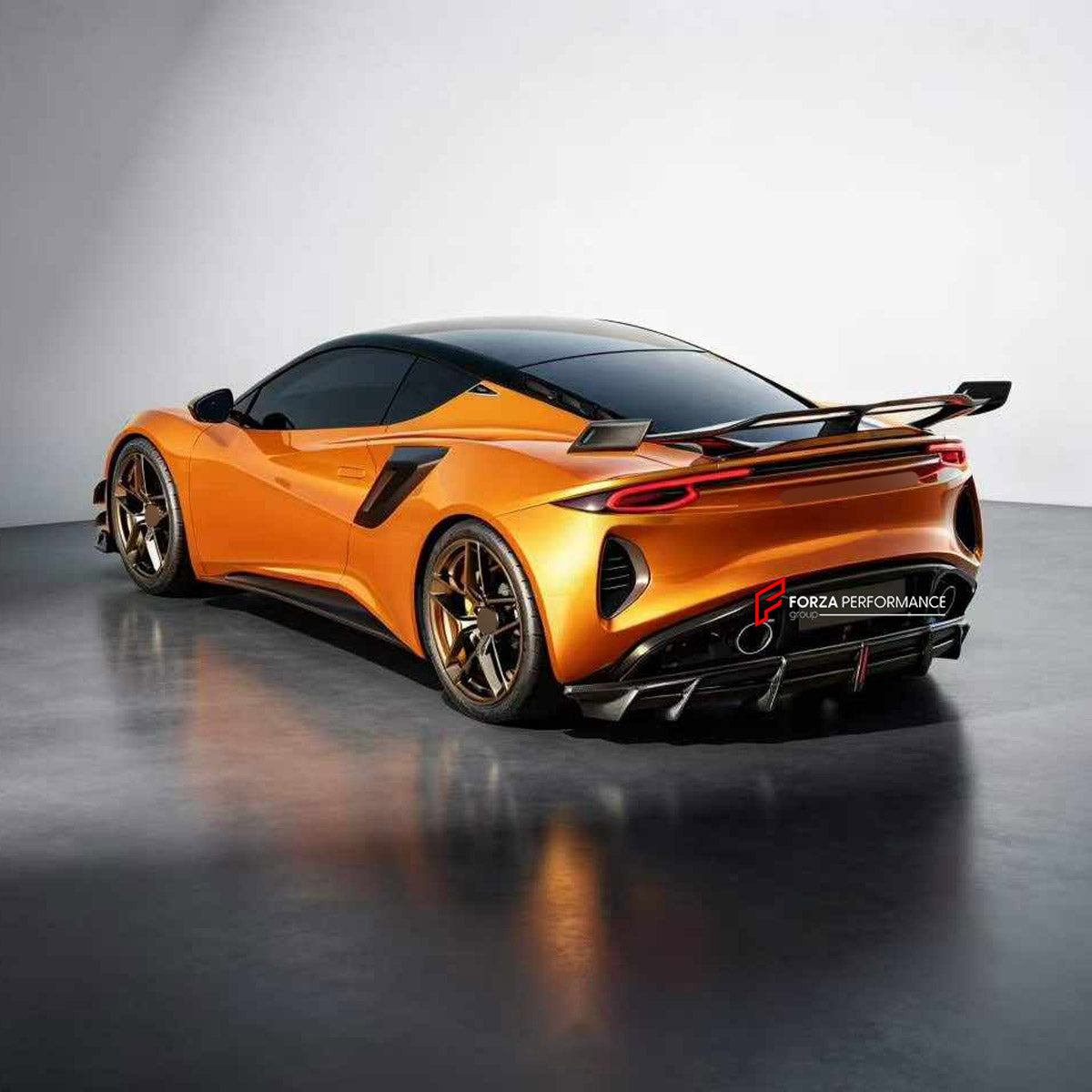 BODY KIT for LOTUS EMIRA 2022+

Set includes:
Front Lip
Front Bumper Canards
Side Skirts
Rear Spoiler Wing
Rear Diffuser

Material: Plastic

NOTE: Professional installation is required.