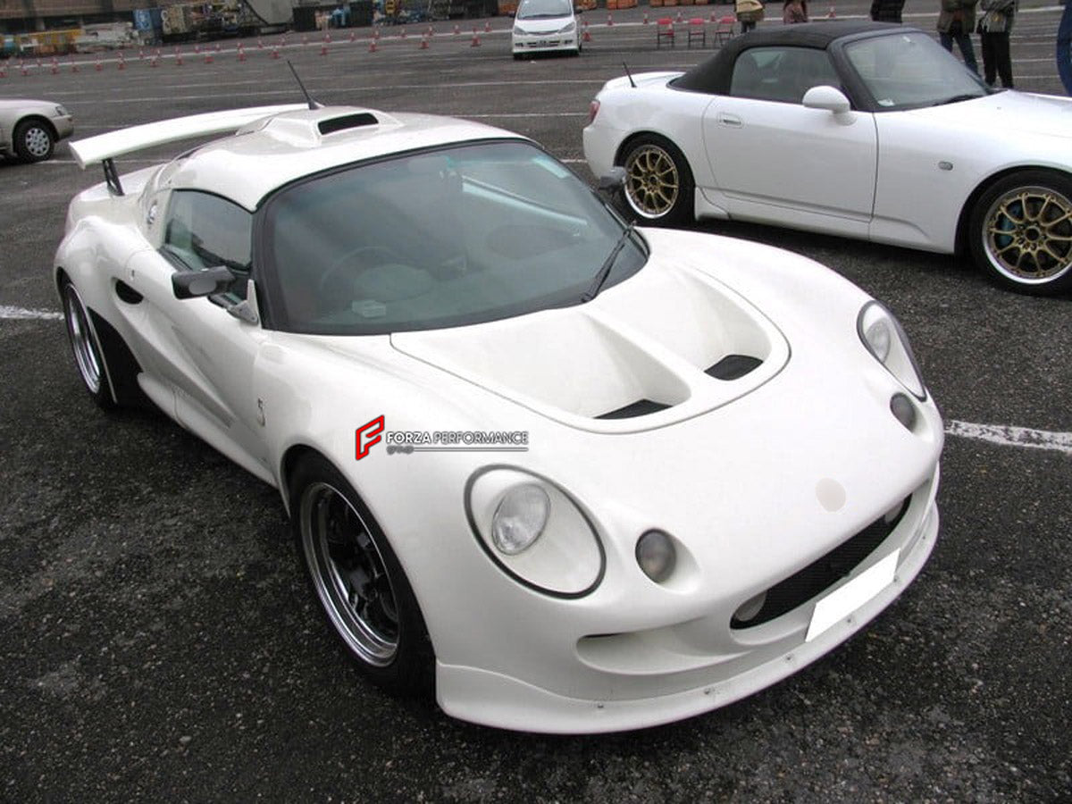 BODY KIT for Lotus Exige S1
Set includes:

Front Lip Splitter
Front Clamshell
Hood Bonnet
Hardtop Roof
Rear Clamshell
Rear Spoiler Wing
NOTE: Professional installation is required.