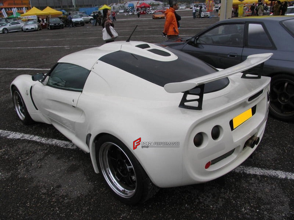 BODY KIT for Lotus Exige S1
Set includes:

Front Lip Splitter
Front Clamshell
Hood Bonnet
Hardtop Roof
Rear Clamshell
Rear Spoiler Wing
NOTE: Professional installation is required.