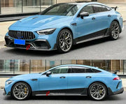 BODY KIT for Mercedes-Benz AMG GT 4 DOOR X290 2018+
Set includes:

Front Lip
Front Bumper
Front Bumper Trims
Hood Bonnet
Fender Flares
Side Skirts
Rear Bumper
Rear Bumper Trims
Rear Diffuser
Material: Plastic

NOTE: Professional installation is required