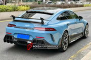 BODY KIT for Mercedes-Benz AMG GT 4 DOOR X290 2018+
Set includes:

Front Lip
Front Bumper
Front Bumper Trims
Hood Bonnet
Fender Flares
Side Skirts
Rear Bumper
Rear Bumper Trims
Rear Diffuser
Material: Plastic

NOTE: Professional installation is required