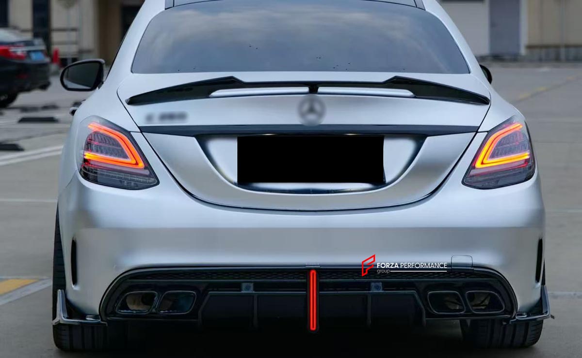 BODY KIT for MERCEDES BENZ C CLASS W205 2015 - 2021 FORZA PERFORMANCE Custom fit Dry Carbon VTEN Design Style
Set includes:

Front Lip
Front Bumper Canards
Side Skirts
Rear Lip
Rear Corners
Rear Spoiler
Material: Plastic

NOTE: Professional installation is required.