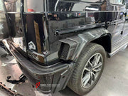 CARBON BODY KIT for MERCEDES-BENZ G-CLASS G63 W465 2024+

Set includes:

Front Bumper Assembly
Front Grille
Hood / Bonnet
Front Fenders
Rear Spoiler
Rear Fender Flares
Rear Bumper

Material: Carbon Fiber

NOTE: Professional installation is required.

Contact us for pricing