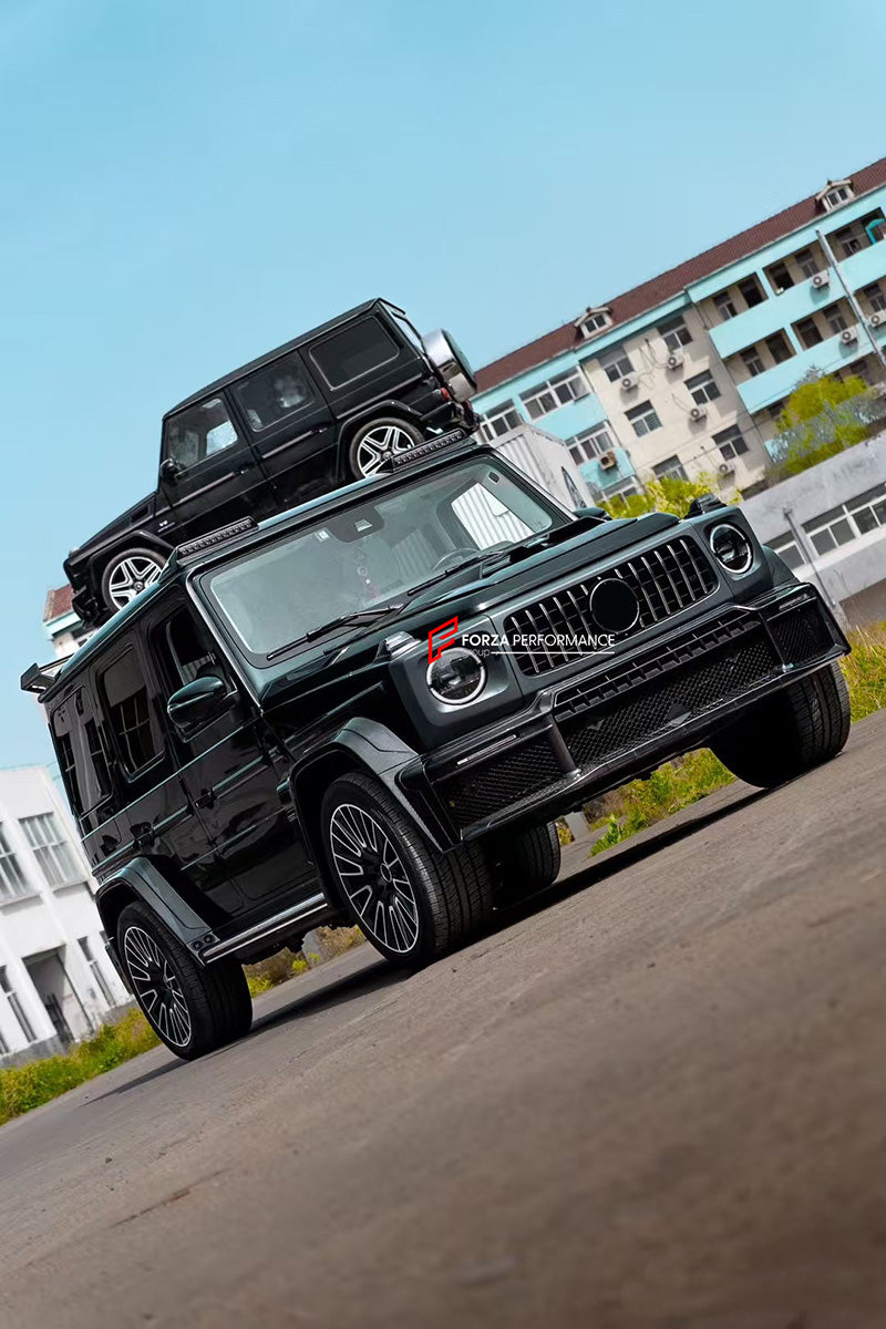CARBON BODY KIT for MERCEDES-BENZ G-CLASS G63 W465 2024+


Set includes:

Front Bumper Assembly

Hood / Bonnet
Roof LED DRL Bar
Fender Flares
Rear Spoiler

Rear Bumper 


Material: Carbon Fiber

NOTE: Professional installation is required.