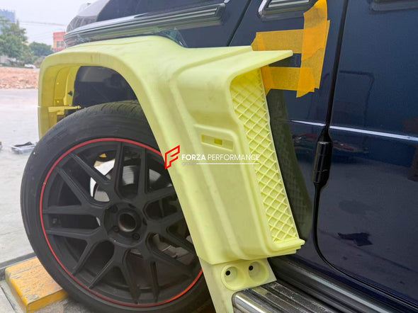 CARBON BODY KIT for MERCEDES-BENZ G-CLASS G63 W465 2024+

Set includes:

Front Bumper Assembly
Front Grille
Hood / Bonnet
Front Fenders
Rear Spoiler
Rear Fender Flares
Rear Bumper

Material: Carbon Fiber

NOTE: Professional installation is required.

Contact us for pricing