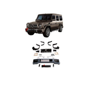 BODY KIT for MERCEDES-BENZ G-CLASS W463 G63 2008 - 2018 FORZA PERFORMANCE custom fit TI
Set includes:

Front Bumper Assembly
Front Grille
Front Fender Flares
Rear Fender Flares
Material: Plastic

NOTE: Professional installation is required.
