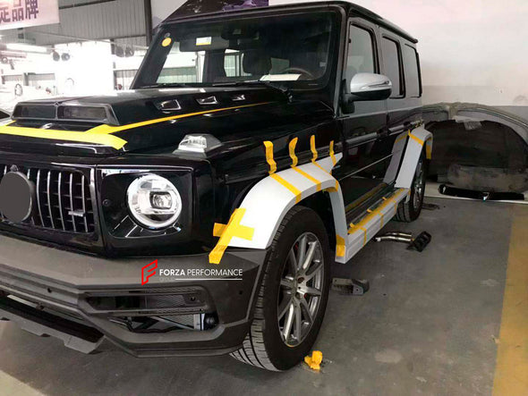 BLADE I STYLE BODY KIT for MERCEDES-BENZ G-CLASS W464 2018 - 2024  Set includes:  Hood Front Bumper Fog Lights Fender Flares Side Skirts Rear Bumper