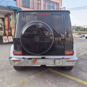 BODY KIT for MERCEDES-BENZ G-CLASS W464 W465 G500 2018+ FORZA PERFORMANCE Vintage Style
Set includes:

Front Bumper Assembly
Front Grille
Front Bumper Bull Bar
Headlight Covers
Fender Flares
Rear Bumper Assembly
Forged Wheels Rims
Material: Plastic

NOTE: Professional installation is required.