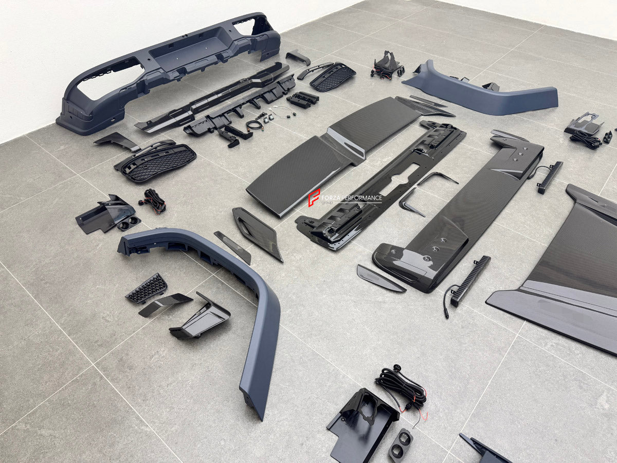 BODY KIT for MERCEDES BENZ G CLASS W465 G450D G500 G580 G63 AMG 2025+

Set includes:

Front Lip
Front Bumper Assembly
Front Bumper Trims and Meshes
Grille Frame
Grille
Headlight Cover
Fenders
Fender Meshes
Rear Bumper Assembly
Rear Bumper Trims and Meshes
Rear Diffuser

Material: Plastic

NOTE: Professional installation is required.

Why “Contact Us for Pricing”?

We don’t display fixed prices because our goal is to offer you the most competitive deal possible. Product costs often decrease over time, and by