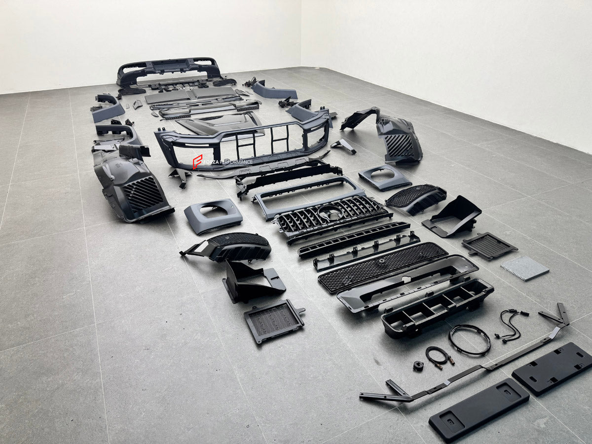 BODY KIT for MERCEDES BENZ G CLASS W465 G450D G500 G580 G63 AMG 2025+

Set includes:

Front Lip
Front Bumper Assembly
Front Bumper Trims and Meshes
Grille Frame
Grille
Headlight Cover
Fenders
Fender Meshes
Rear Bumper Assembly
Rear Bumper Trims and Meshes
Rear Diffuser

Material: Plastic

NOTE: Professional installation is required.

Why “Contact Us for Pricing”?

We don’t display fixed prices because our goal is to offer you the most competitive deal possible. Product costs often decrease over time, and by