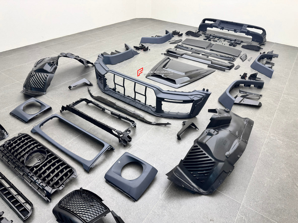 BODY KIT for MERCEDES BENZ G CLASS W465 G450D G500 G580 G63 AMG 2025+

Set includes:

Front Lip
Front Bumper Assembly
Front Bumper Trims and Meshes
Grille Frame
Grille
Headlight Cover
Fenders
Fender Meshes
Rear Bumper Assembly
Rear Bumper Trims and Meshes
Rear Diffuser

Material: Plastic

NOTE: Professional installation is required.

Why “Contact Us for Pricing”?

We don’t display fixed prices because our goal is to offer you the most competitive deal possible. Product costs often decrease over time, and by