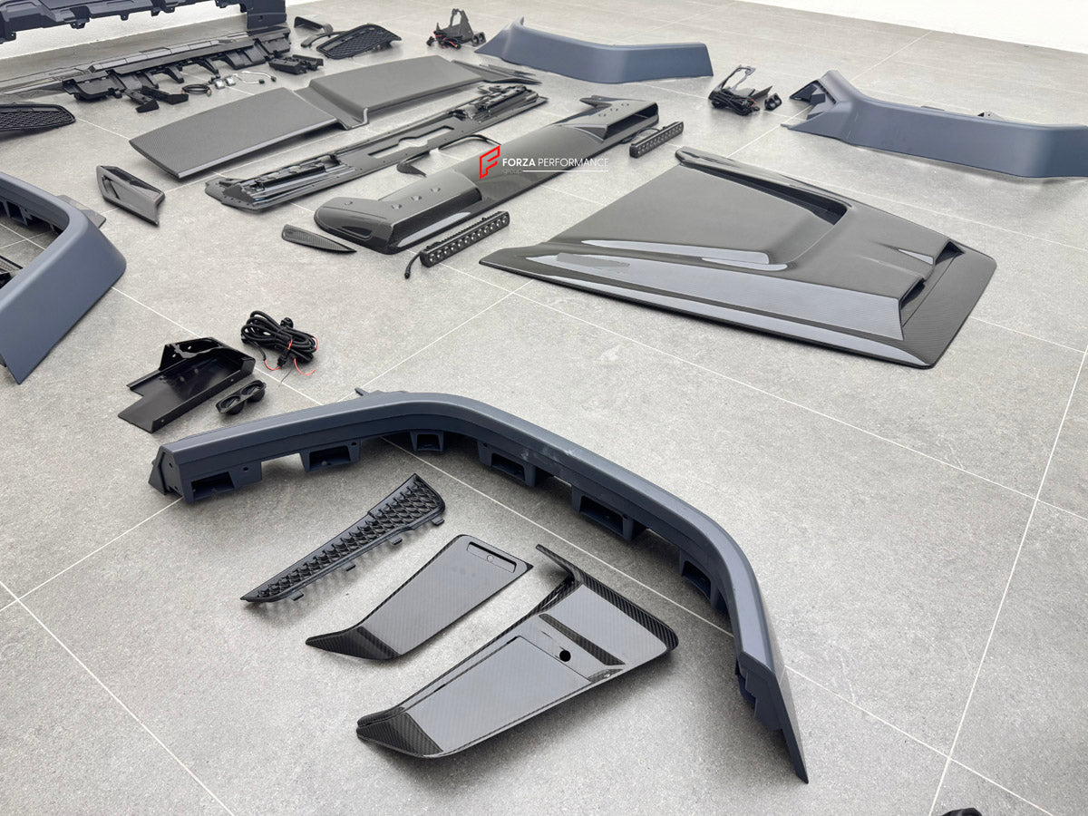 BODY KIT for MERCEDES BENZ G CLASS W465 G450D G500 G580 G63 AMG 2025+

Set includes:

Front Lip
Front Bumper Assembly
Front Bumper Trims and Meshes
Grille Frame
Grille
Headlight Cover
Fenders
Fender Meshes
Rear Bumper Assembly
Rear Bumper Trims and Meshes
Rear Diffuser

Material: Plastic

NOTE: Professional installation is required.

Why “Contact Us for Pricing”?

We don’t display fixed prices because our goal is to offer you the most competitive deal possible. Product costs often decrease over time, and by