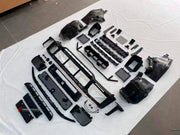 BODY KIT for Mercedes Benz G Class W465 G63 G500 2024+
Set includes:

Front Lip
Front Bumper Assembly
Front Grille
License Plate
Hood Bonnet
Front Fenders
Side Mirror Covers
Roof Light Bar
Rear Fenders
Roof Spoiler
Rear Diffuser
Rear Bumper Assembly
Material: Plastic

NOTE: Professional installation is required.