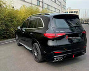 CONVERSION BODY KIT for MERCEDES BENZ GLC CLASS X254 2022+ UPGRADE to GLC63S FACELIFT

Set includes:

Rear Bumper Assembly
Rear Diffuser with LED
Exhaust Tips

Material: Plastic


Note: Professional installation is required.

Payment ►
Visa

Mastercard

PayPal with a credit card (add 4.4% at checkout)
Payoneer
Cryptocurrency
Shipment ►
By express DHL/UPS/TNT/FedEx
To the local international airport
Special line by air
Special line by the sea
To Europe and the UK by train

Please let us know which shipping o