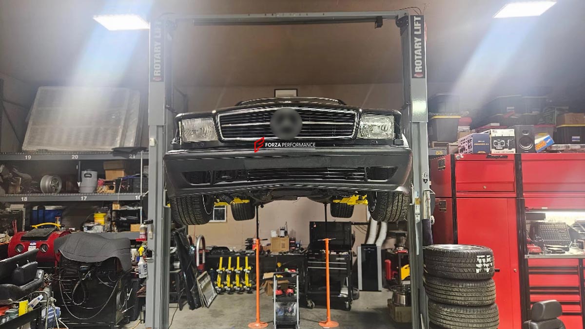 BODY KIT for Mercedes Benz S CLASS 560SEC W126 1981 - 1991
Set includes:

Front Bumper
Front Fenders
Side Skirts
Side Moldings
Rear Fenders
Rear Bumper
Material: Plastic

NOTE: Professional installation is required.
